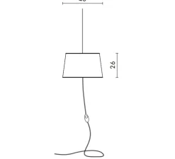 Suspension nomade, Grand Nuage, blanc, noir, Ø43cm - Designheure