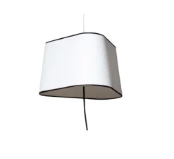 Suspension nomade, Petit Nuage, blanc, noir, Ø24cm - Designheure