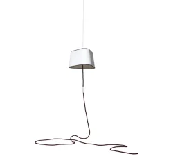 Suspension nomade, Petit Nuage, blanc, noir, Ø24cm - Designheure