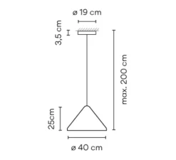 Suspension, North 5662, blanc, LED, dim, 2700K, 1041 lm, Ø40cm, H25cm - Vibia