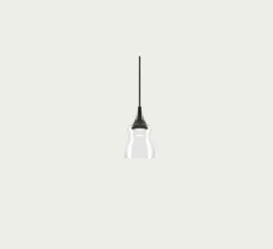 Suspension, Nostalgia small sans rosace, noir & transparent, LED, dim, 2700K, 1280 lm, Ø12,5cm, H21,5cm - Lodes
