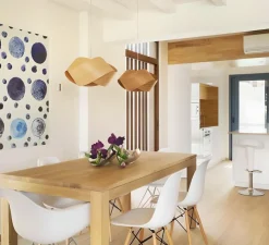 Suspension, Nut S, hêtre naturel, Ø42cm, H21cm - LZF