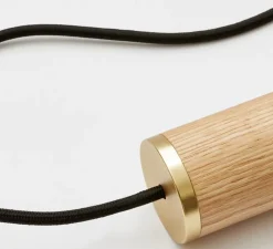 Suspension, Oak Triple, Voronoi II, bois, blanc, IP54, Ø25cm, Hcm - Tala