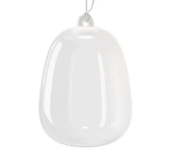 Suspension, Oblo Large sans rosace, transparent, LED, dim, 2700K, 1280 lm, Ø24,5cm, H34,7cm - Lodes