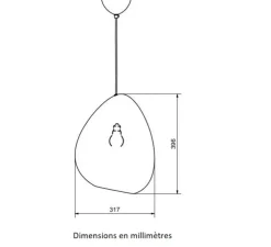 Suspension, Océan, gris fumé, Ø31,7cm, H39,6cm - Belid