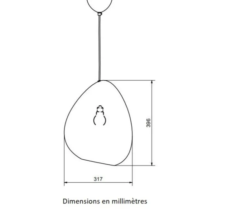 Suspension, Océan, Opale brillant, Ø31,7cm, H39,6cm - Belid