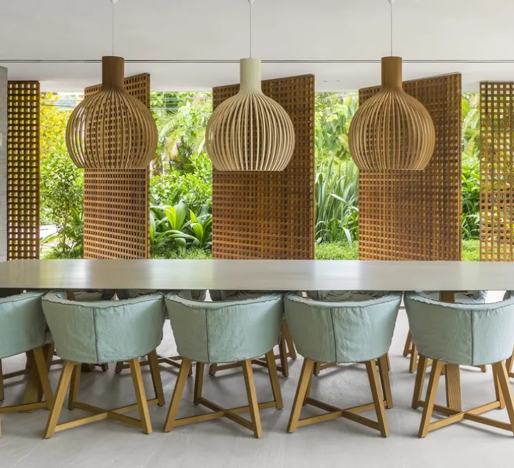 Suspension, Octo 4240, bouleau, LED, 3000K, 1060lm, Ø54cm, H68cm - Secto Design