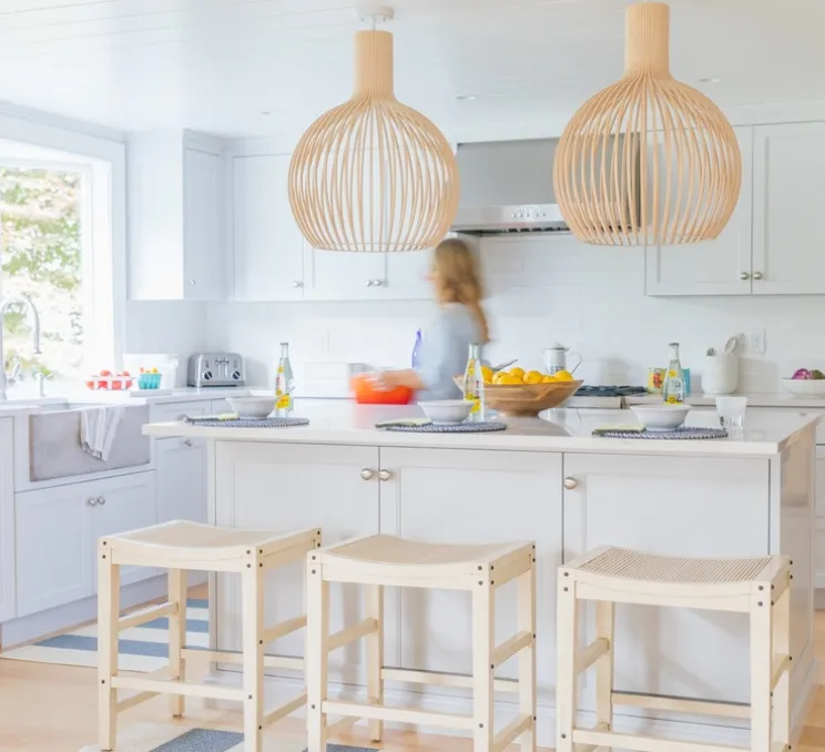 Suspension, Octo 4240, bouleau, LED, 3000K, 1060lm, Ø54cm, H68cm - Secto Design