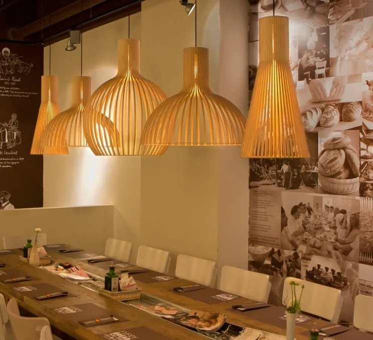 Suspension, Octo 4240, bouleau, LED, 3000K, 1060lm, Ø54cm, H68cm - Secto Design