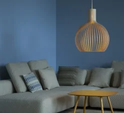 Suspension, Octo 4240, bouleau, LED, 3000K, 1060lm, Ø54cm, H68cm - Secto Design