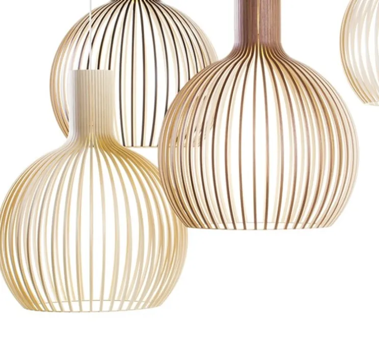 Suspension, Octo 4240, bouleau, LED, 3000K, 1060lm, Ø54cm, H68cm - Secto Design