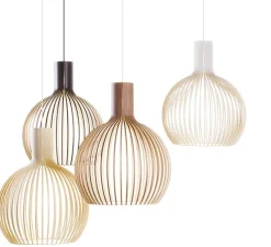 Suspension, Octo 4240, bouleau, LED, 3000K, 1060lm, Ø54cm, H68cm - Secto Design