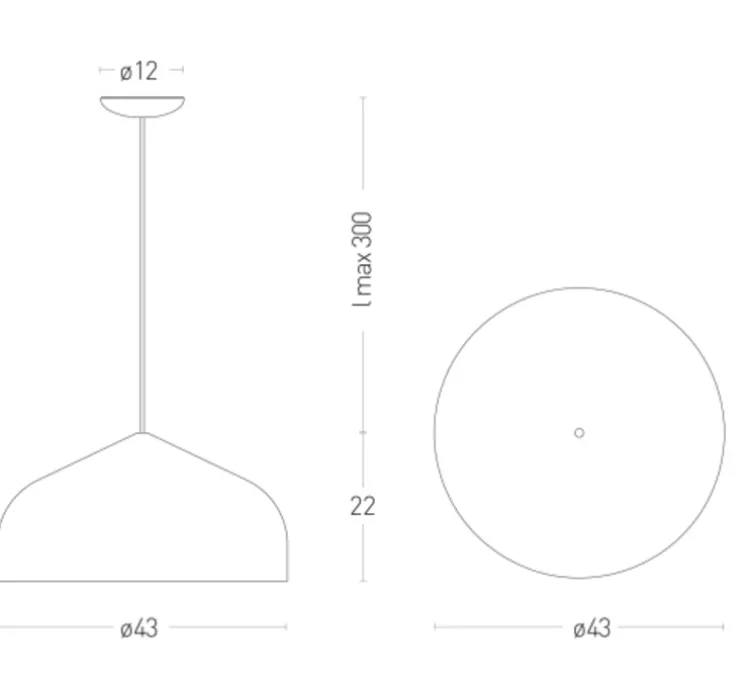 Suspension, Odile M, jaune, Ø43cm, H22cm - LUMEN CENTER ITALIA