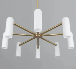 Suspension, Odyssey Round MD, Laiton laqué bruni, verre mat, Ø119,7cm, H41,6cm - Schwung