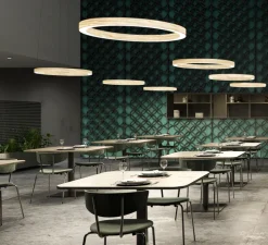 Suspension, Oh! Line, blanc ivoire, LED, 3000K, 2057lm, Ø60cm, H5cm - LZF