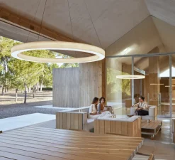 Suspension, Oh! Line, blanc ivoire, LED, 3000K, 2743lm, Ø80cm, H5cm - LZF