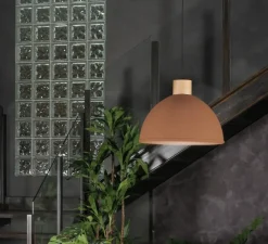 Suspension, Olot, bauxite et bois, Ø58,5cm, H45,2cm - Easy Light by Carpyen