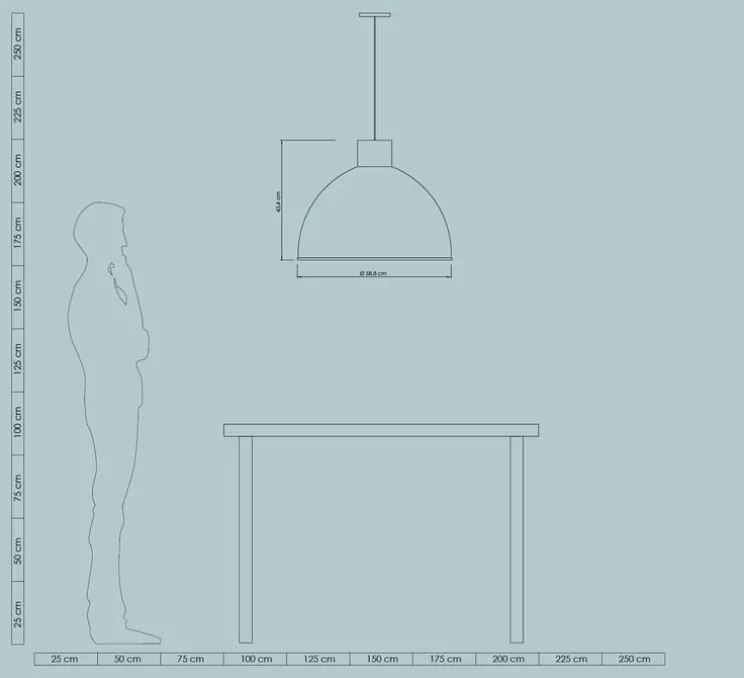 Suspension, Olot, bauxite et bois, Ø58,5cm, H45,2cm - Easy Light by Carpyen