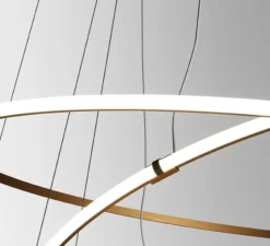 Suspension, Olympic F45- 3 diffusers, bronze, LED, 2700k, Ø138,7cm, H2cm - Fabbian