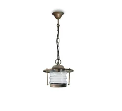 Suspension, Onda 2072, laiton vieilli, IP44, Ø26cm, H95cm - Moretti Luce