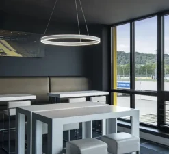 Suspension, ONE 80, blanc, LED, dim, 3000/4000K, 1230/1270 lm, Ø80cm, H4,5cm - Slv