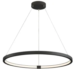 Suspension, ONE 80, noir, LED, dim, 3000/4000K, 1930/2140 lm, Ø80cm, H3cm - Slv