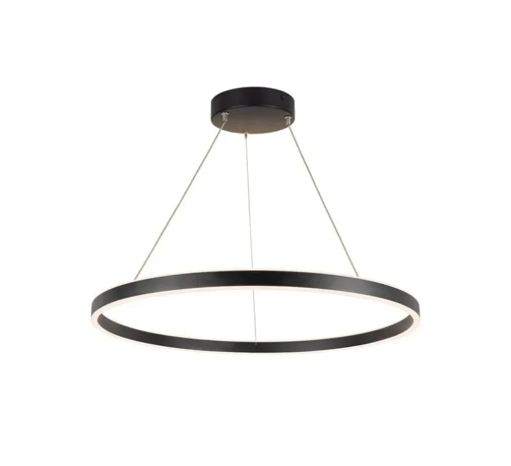 Suspension, ONE 80, noir, LED, dim, 3000/4000K, 1230/1270 lm, Ø80cm, H4,5cm - Slv