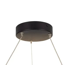 Suspension, ONE 80, noir, LED, dim, 3000/4000K, 1230/1270 lm, Ø80cm, H4,5cm - Slv