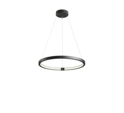 Suspension, one 60, noir, LED, 3000K, 1550 lm, Ø60cm, H3cm - SLV