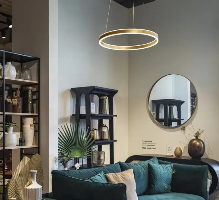 Suspension, ONE 60 PHASE UP/DOWN, laiton, 2700K/3000K, 830lm, Ø60cm, H4,5cm - Slv