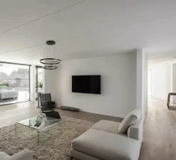 Suspension, One double, noir mat, LED, dim, 2700K, 1270 lm, Ø60cm, H4,5cm - SLV