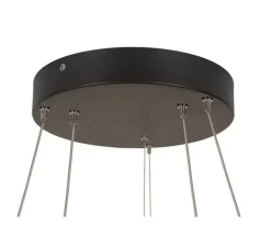 Suspension, One double, noir mat, LED, dim, 2700K, 1270 lm, Ø60cm, H4,5cm - SLV