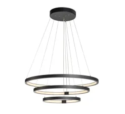Suspension, ONE TRIPLE, noir, LED, 3000/4000K, 4200 lm, Ø80cm, H3cm - Slv