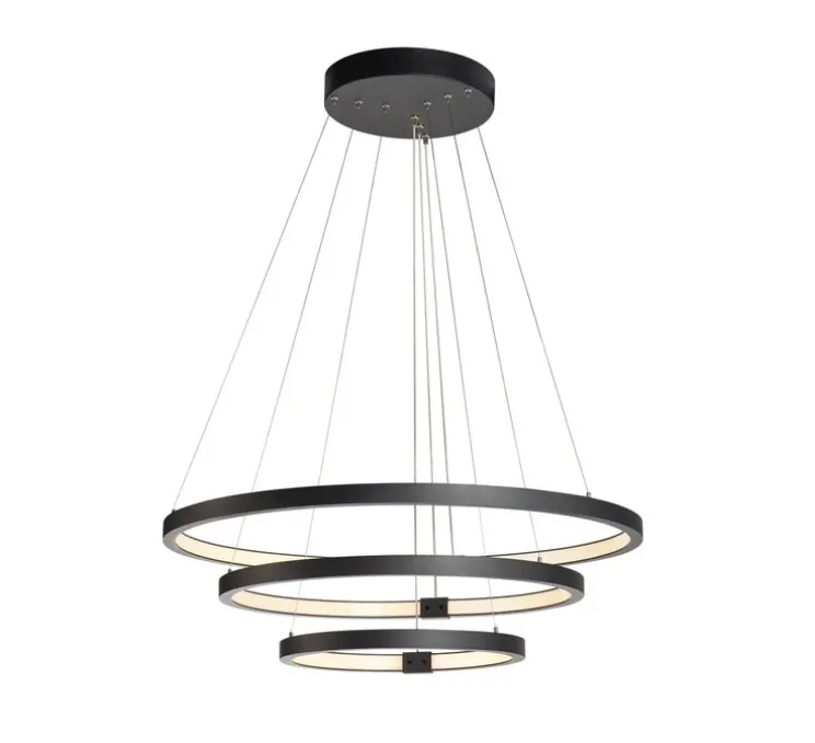 Suspension, ONE TRIPLE, noir, LED, 3000/4000K, 4200 lm, Ø80cm, H3cm - Slv