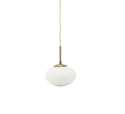 Suspension, Opal, blanc, laiton, Ø22cm, H17cm - House Doctor