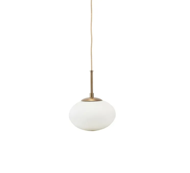 Suspension, Opal, blanc, laiton, Ø22cm, H17cm - House Doctor