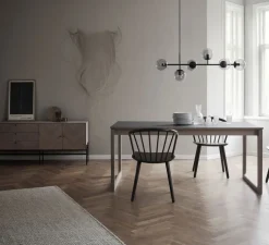 Suspension, Orb, en longueur, noir, verre fumé, H42cm, L114cm - Bolia