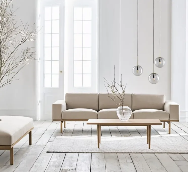 Suspension, Orb, verre gris fumé, laiton antique mat, Ø15cm, H36,1cm - Bolia