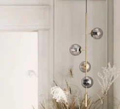 Suspension, Orbe Lounge, Laiton antique mat, Ø41,8cm, H116,6cm - Bolia