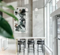 Suspension, Orbit, noir, LED, 3000K, 420lm, L25cm, H68cm - A-N-D