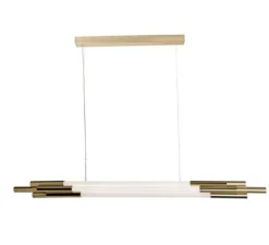 Suspension, ORG P H 1300, blanc, or, 2700K, 1800lm, L130cm, H7,7cm - DCW éditions Paris