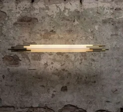 Suspension, ORG P H 1600, blanc, or, LED, 2700K, L160cm, H7,7cm - DCW éditions Paris