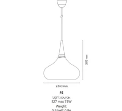 Suspension, Orient, cuivre, Ø34cm, H37cm - Fritz Hansen