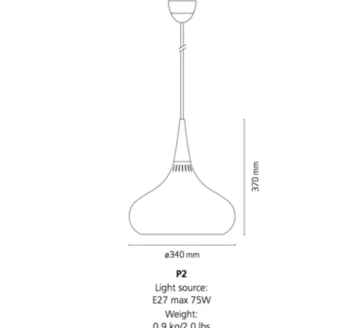 Suspension, Orient, cuivre, Ø34cm, H37cm - Fritz Hansen