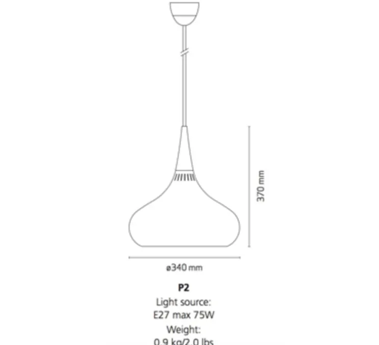 Suspension, Orient, noir, Ø34cm, H37cm - Fritz Hansen