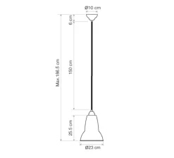 Suspension, Original 1227 Brass Midi, Ink Blue, L23cm, H25,5cm - Anglepoise