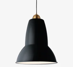 Suspension, Original 1227 Giant Brass, jet black RAL 7021, Ø45cm, H47cm - Anglepoise