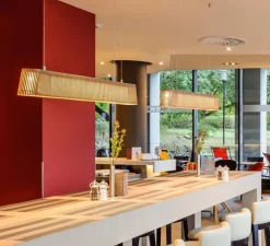 Suspension, Owalo 7000, bois, noyer, LED, L100cm, H13cm - Secto Design