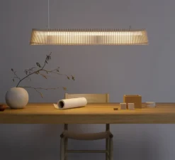 Suspension, Owalo 7000, bouleau naturel, LED, 2800K, 2500lm, L100cm, H13cm - Secto Design