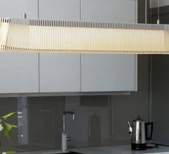 Suspension, Owalo 7000, câble+interrupteur, blanc laminé, LED, L100cm, H13cm - Secto Design